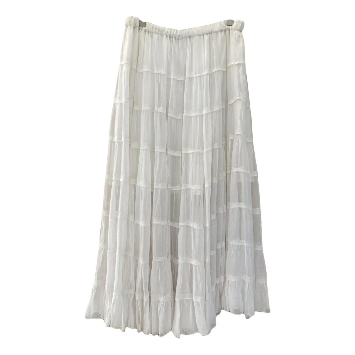 Pre-owned Allsaints Maxi Skirt In White