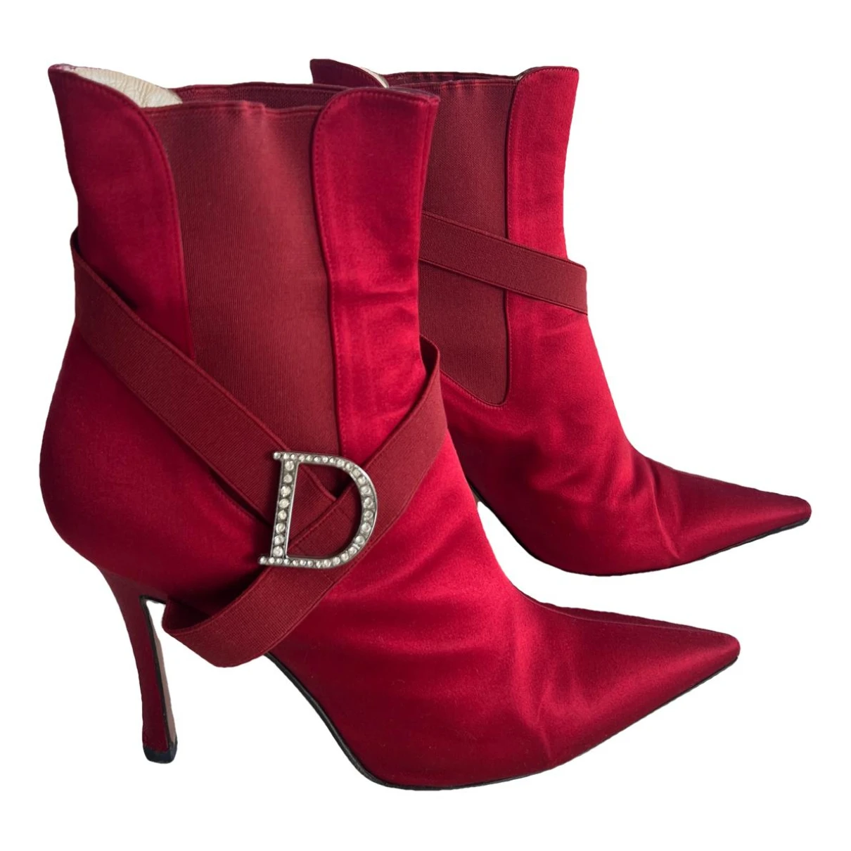 Pre-owned Dior Leather Boots In Red