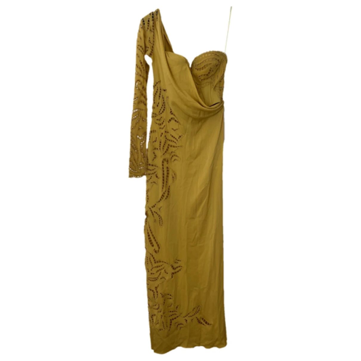 Pre-owned Ermanno Scervino Silk Maxi Dress In Yellow