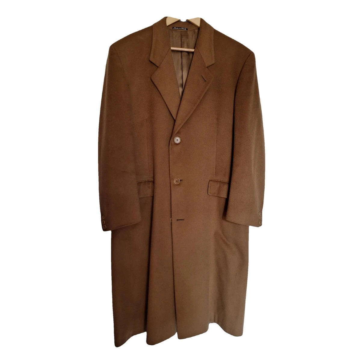 Pre-owned Zegna Cashmere Coat In Camel