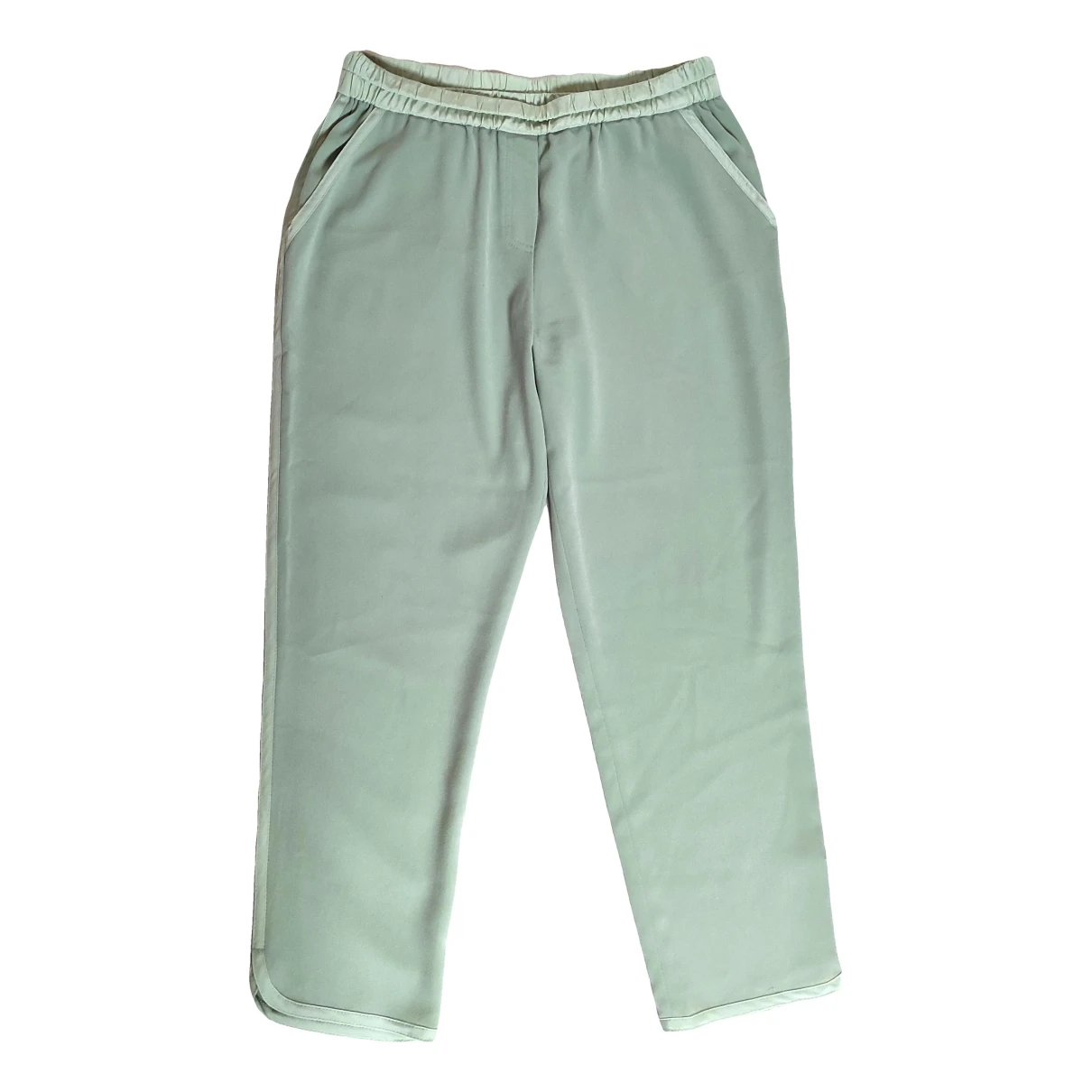 Pre-owned Escada Trousers In Green