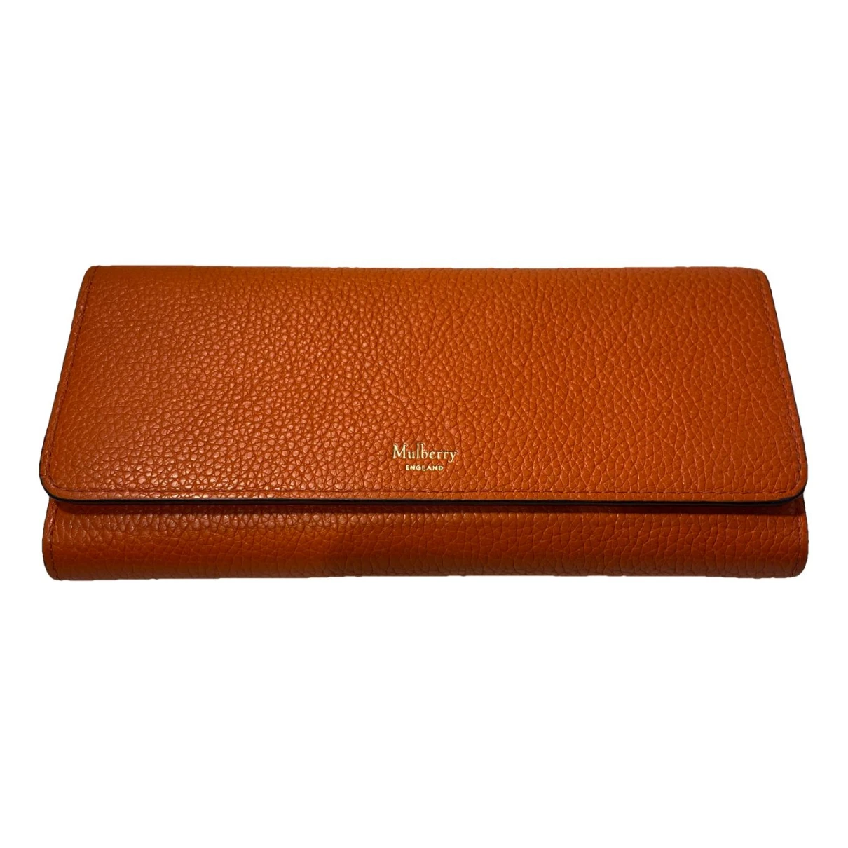 Pre-owned Mulberry Leather Purse In Orange