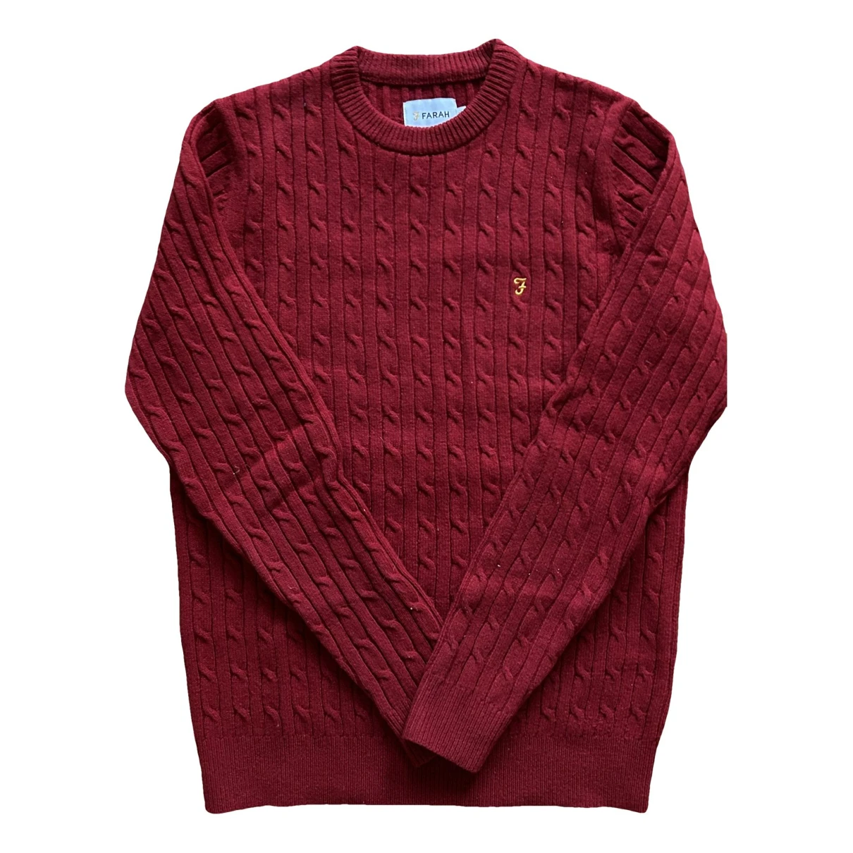 Pre-owned Farah Wool Pull In Red