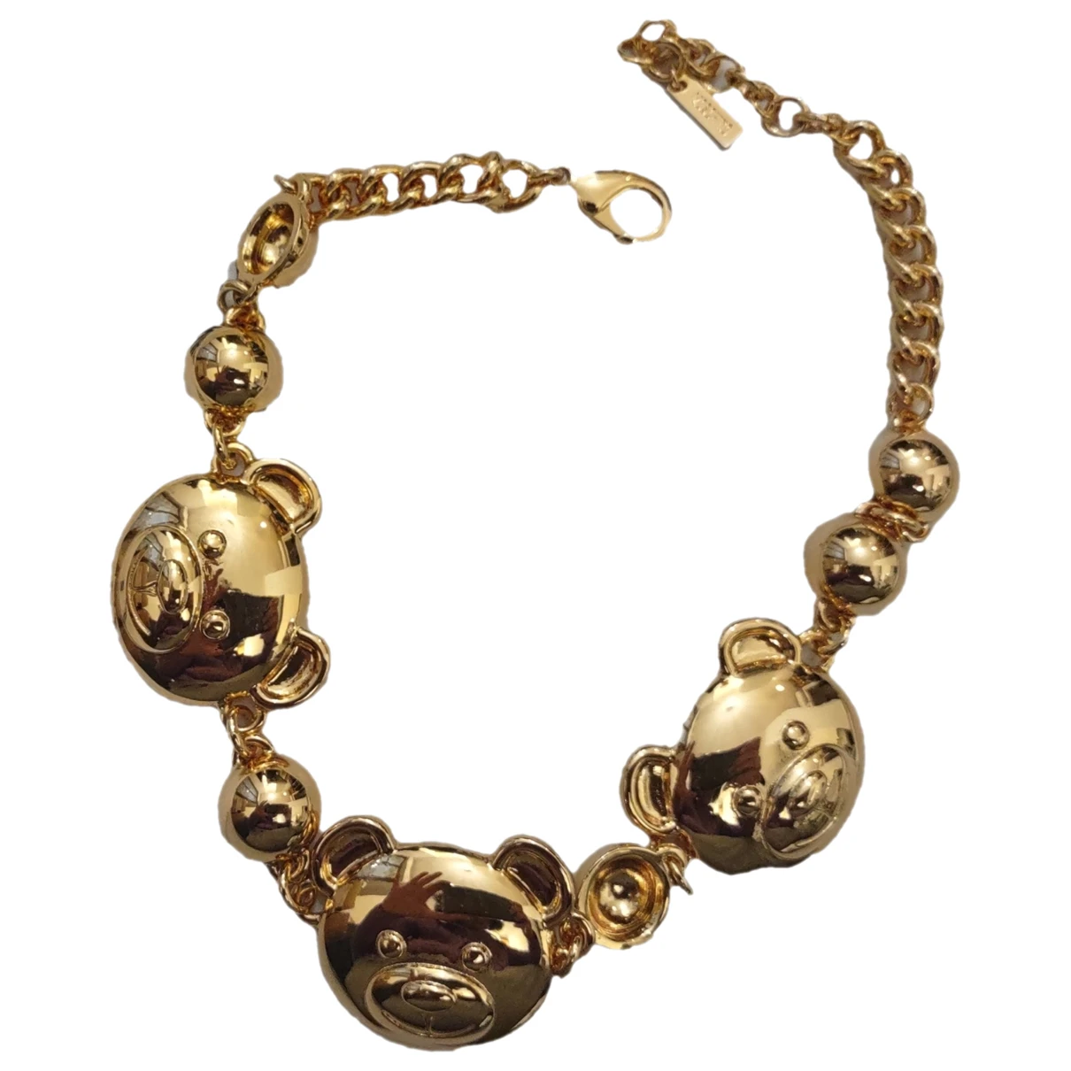 Pre-owned Moschino Necklace In Gold