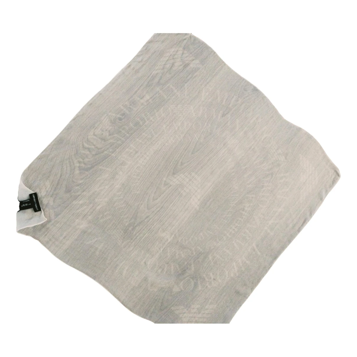 Pre-owned Emporio Armani Silk Neckerchief In White