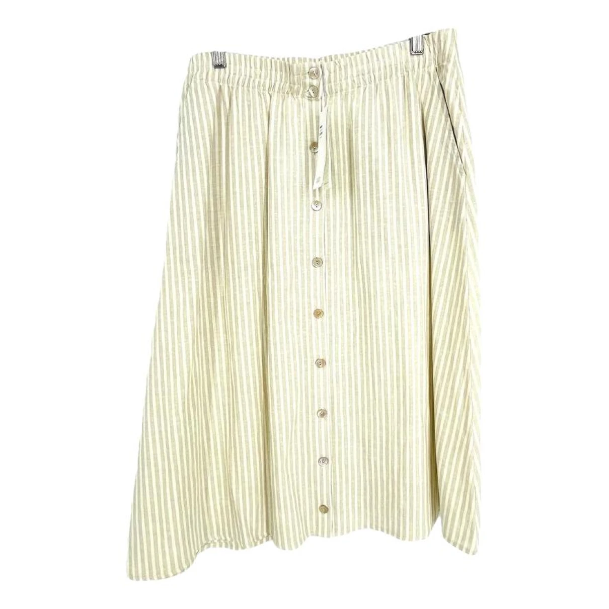 Pre-owned Eileen Fisher Mid-length Skirt In Beige
