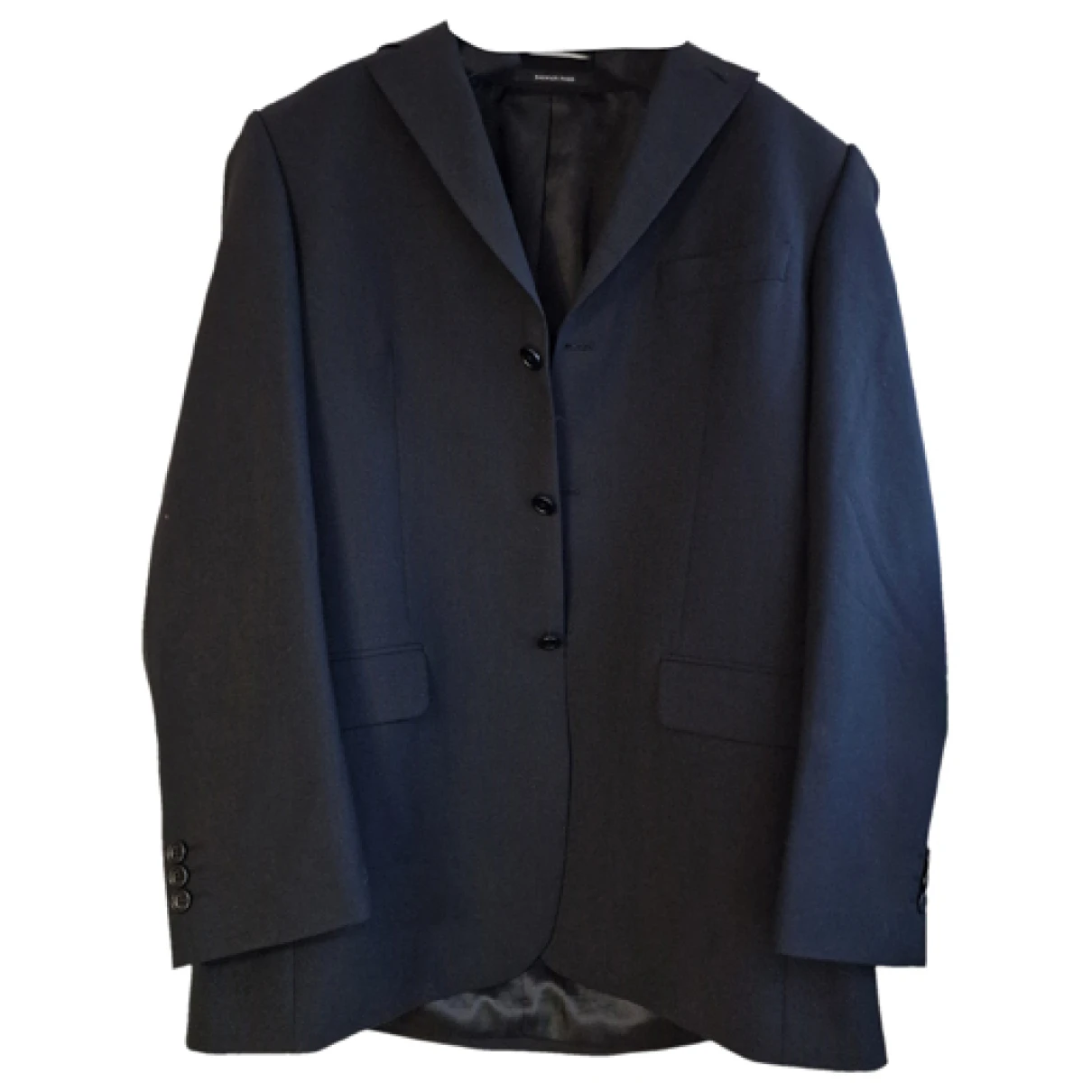 Pre-owned Balmain Wool Suit Jacket In Black
