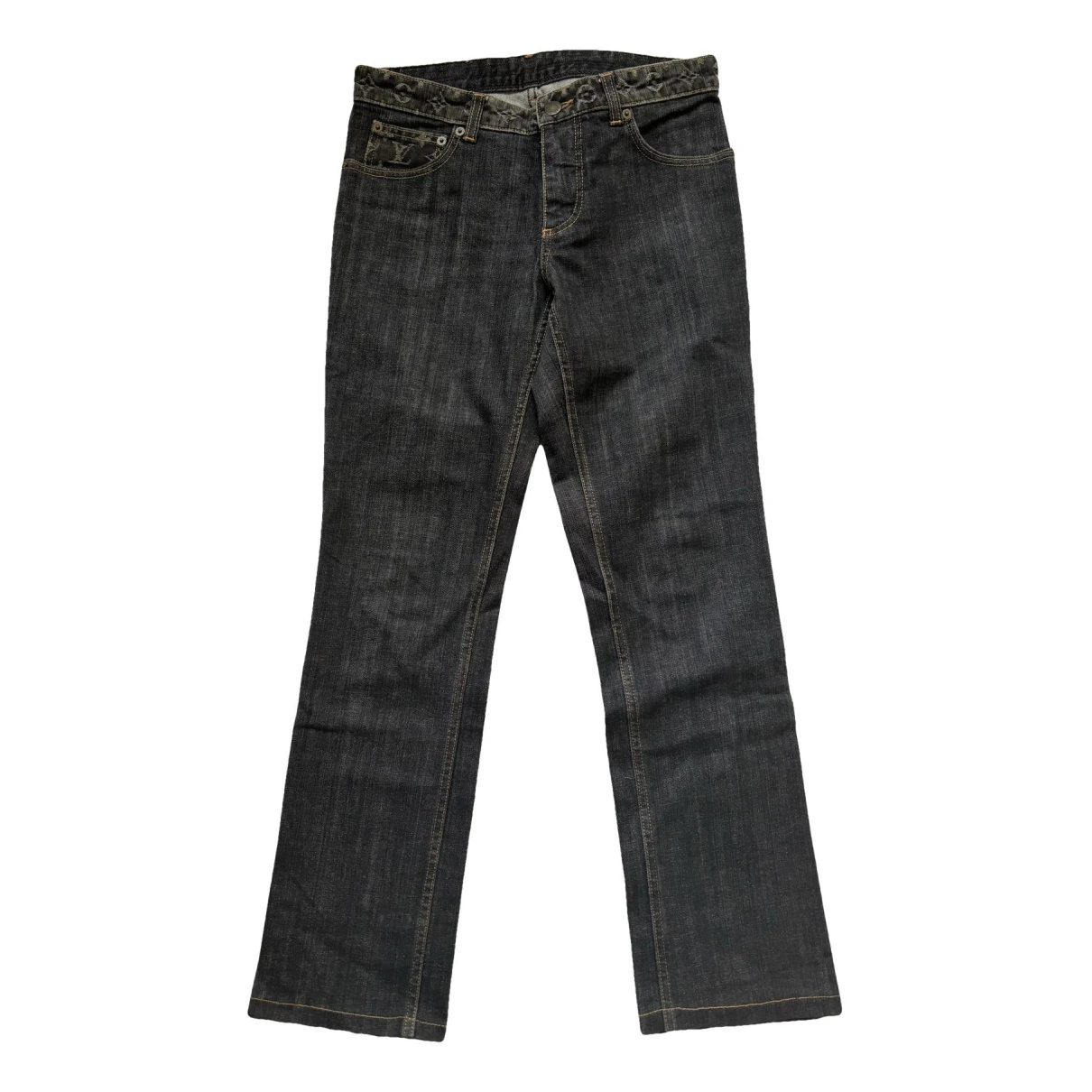 Pre-owned Louis Vuitton Straight Jeans In Anthracite