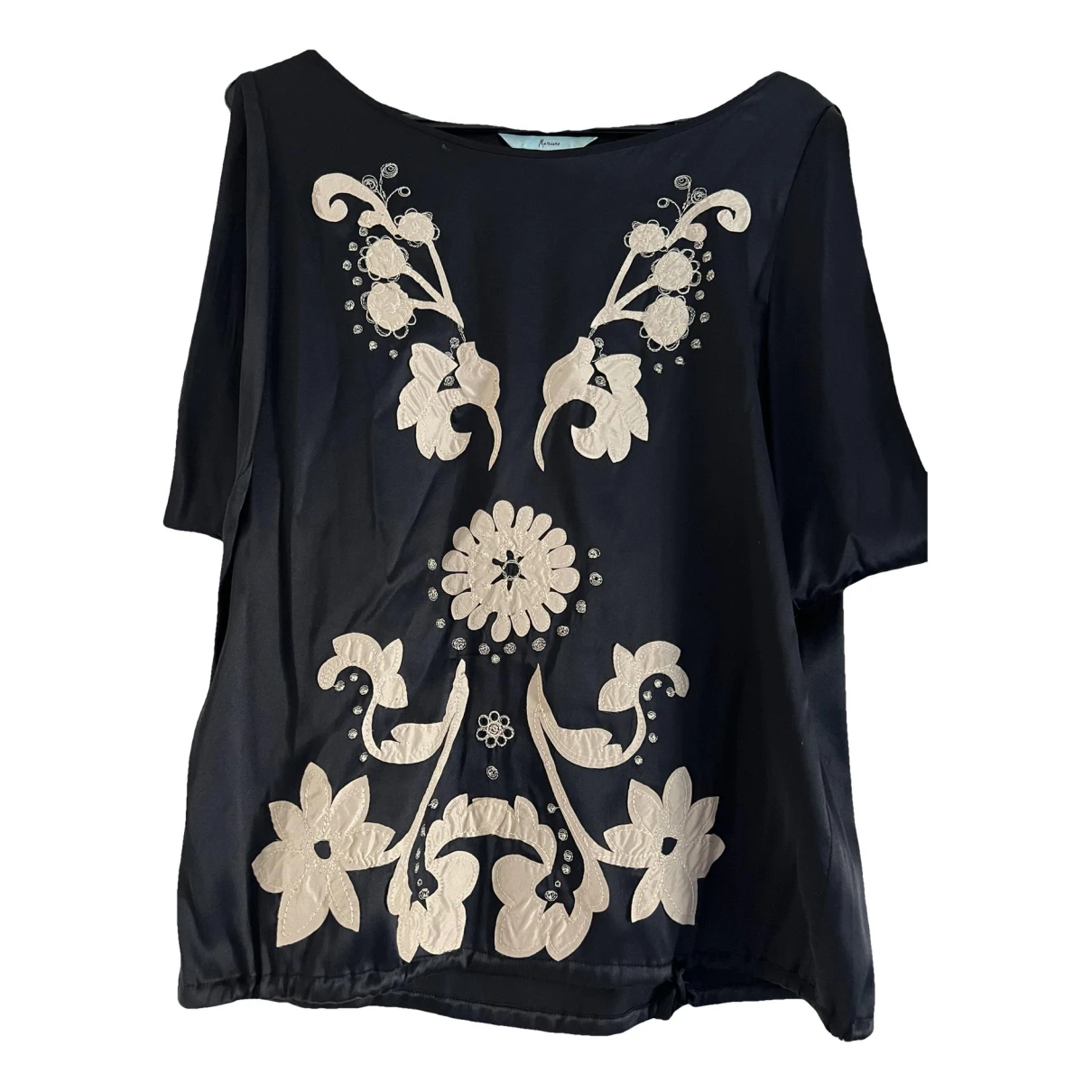 Pre-owned Marciano Silk Blouse In Black