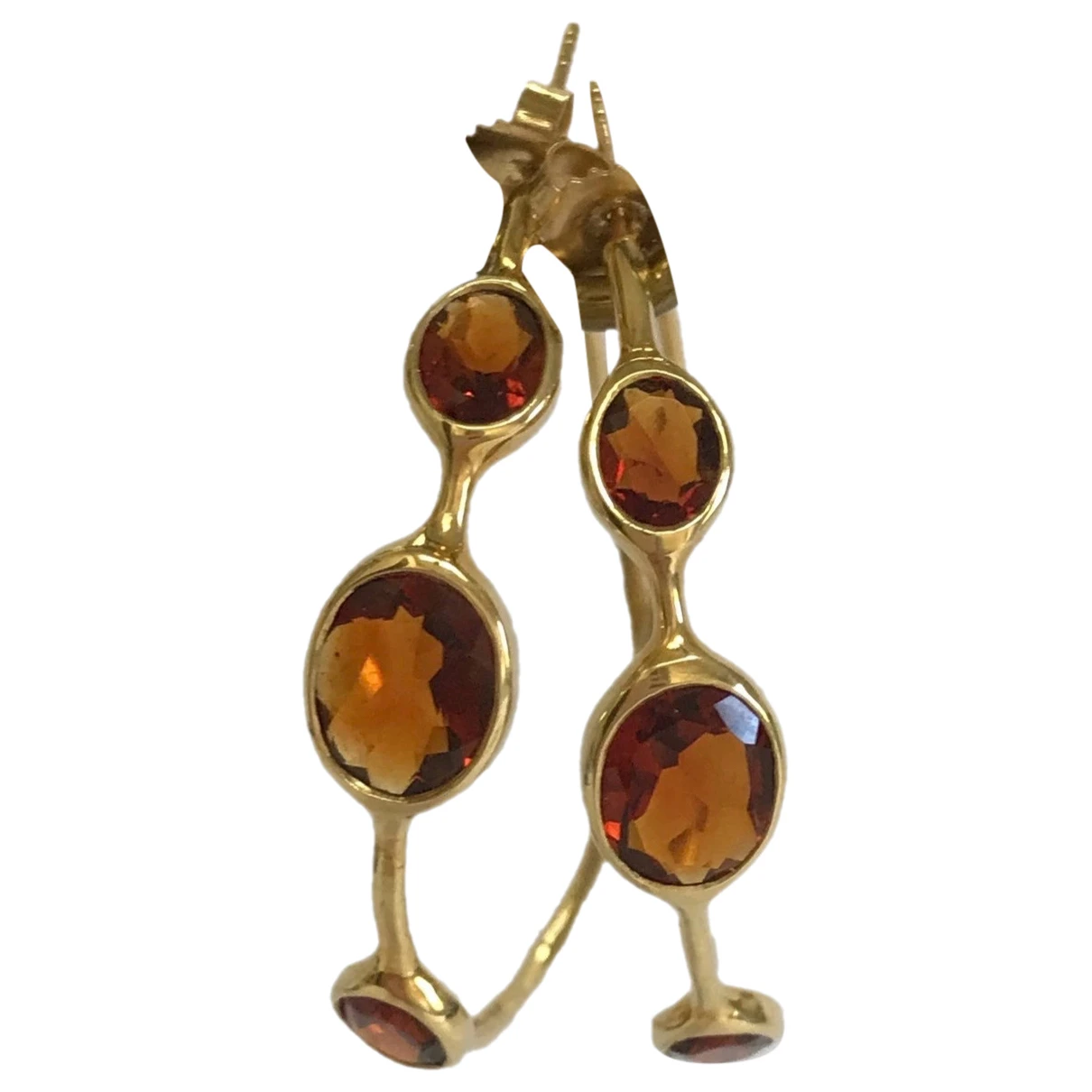 Pre-owned Ippolita Yellow Gold Earrings In Orange