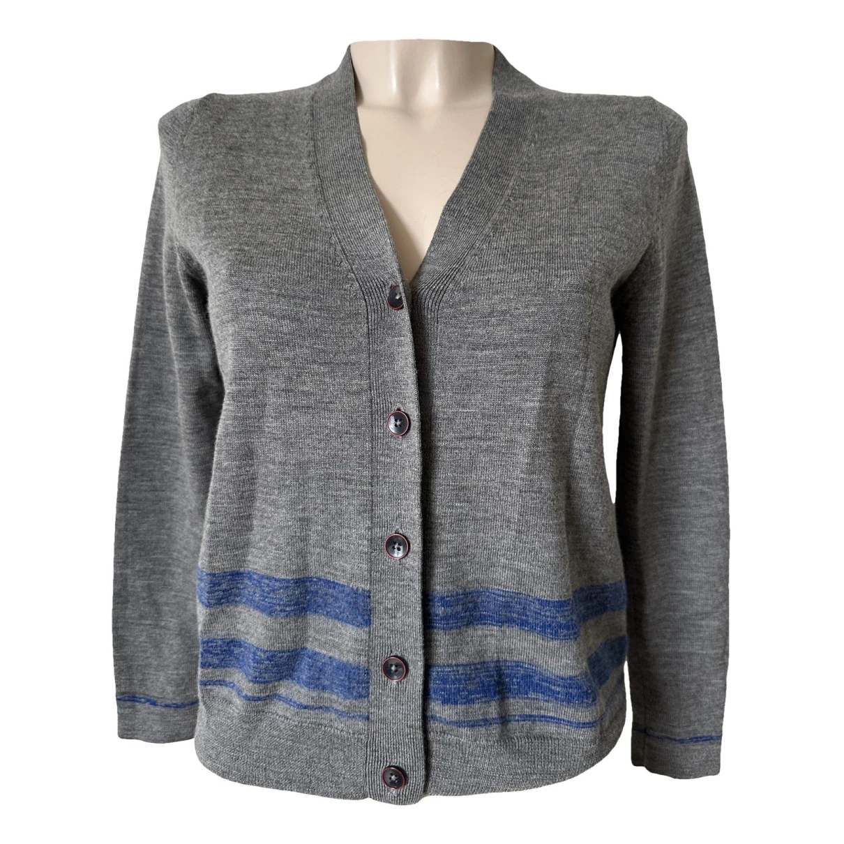 Pre-owned Paul Smith Wool Cardigan In Grey