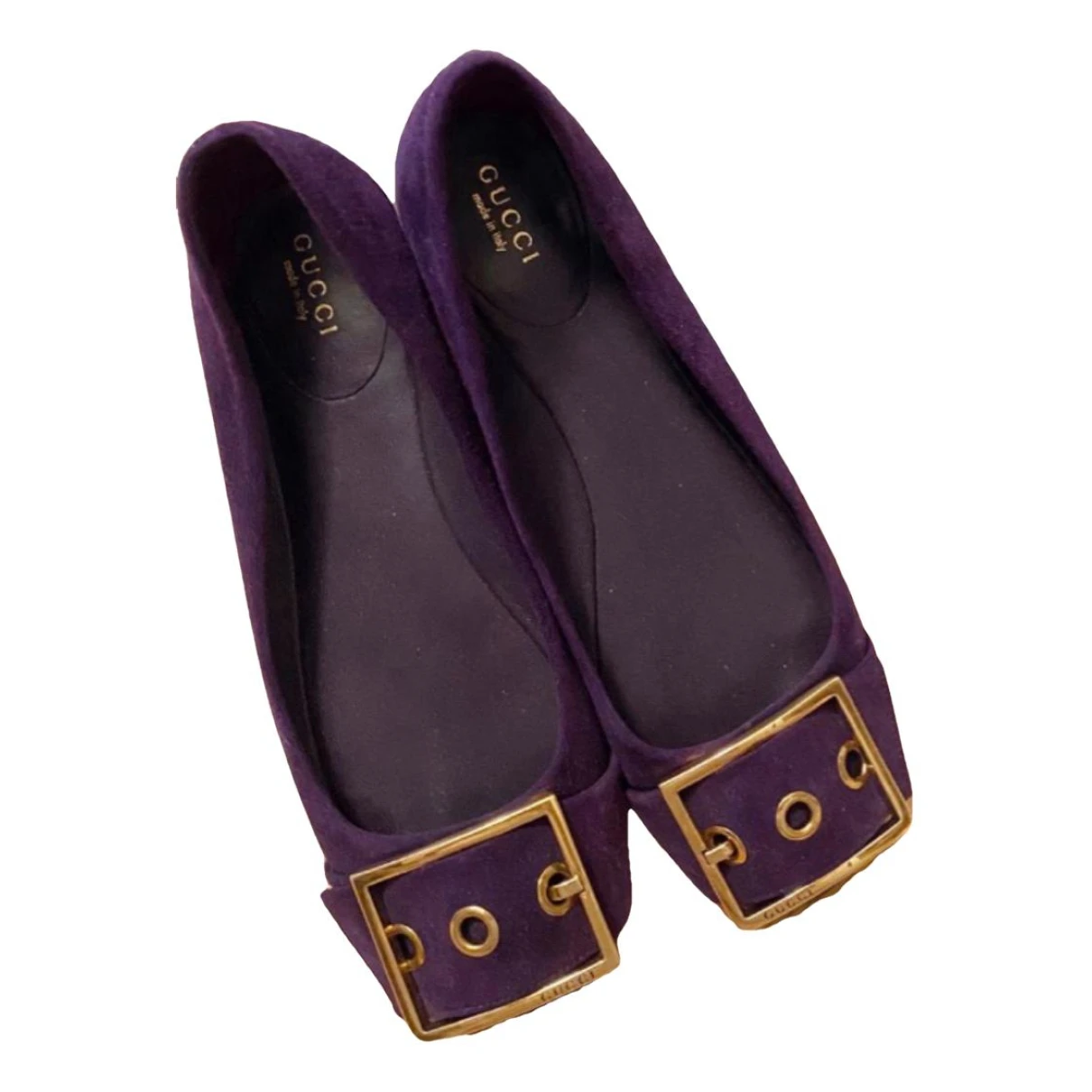 Pre-owned Gucci Ballet Flats In Purple