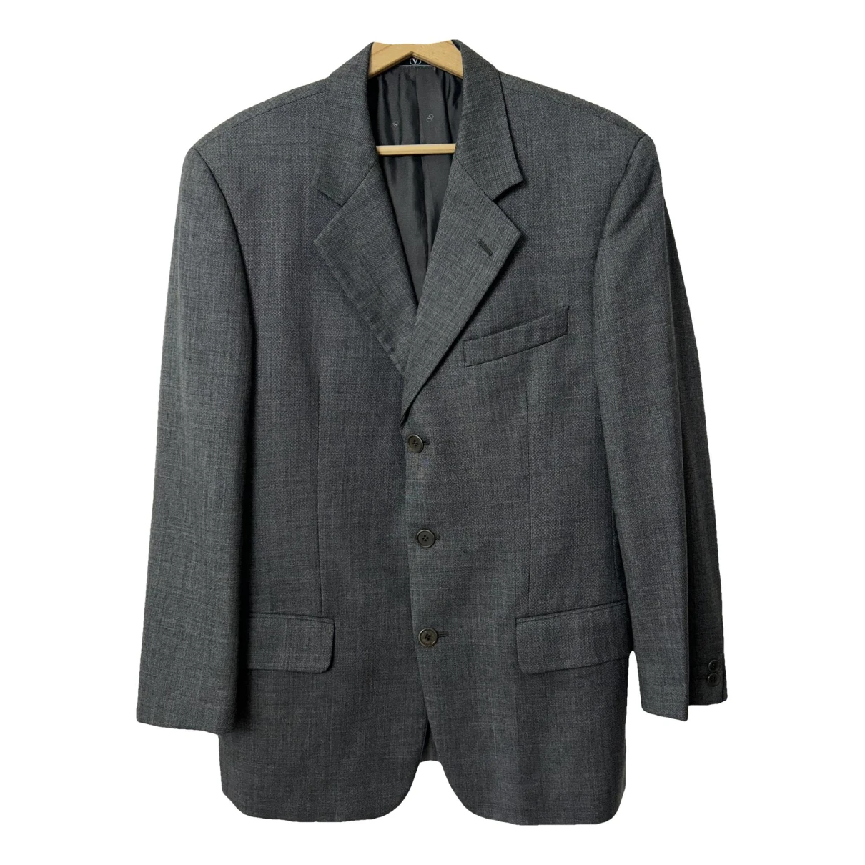 Pre-owned Valentino Wool Jacket In Grey