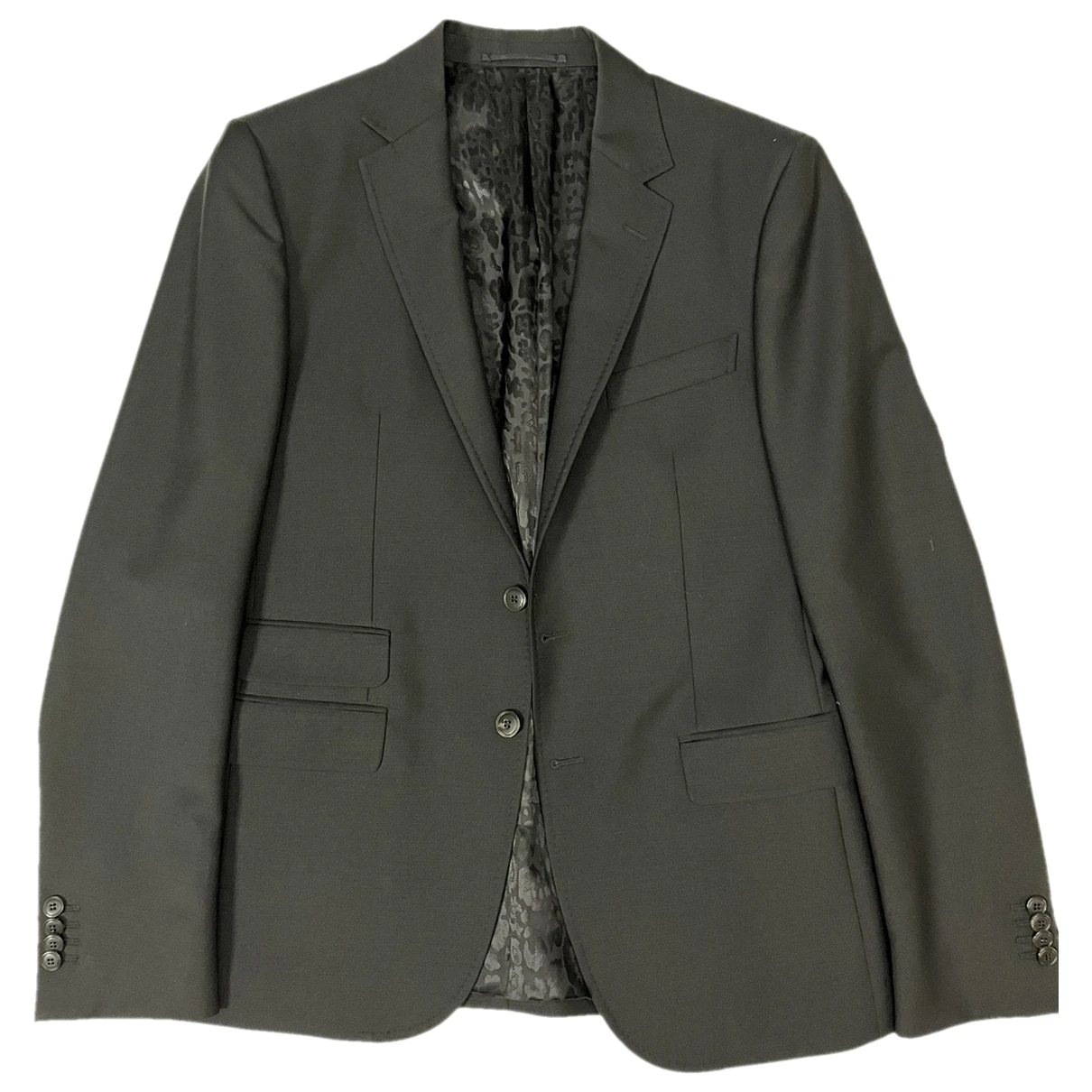 Pre-owned Roberto Cavalli Wool Suit In Black