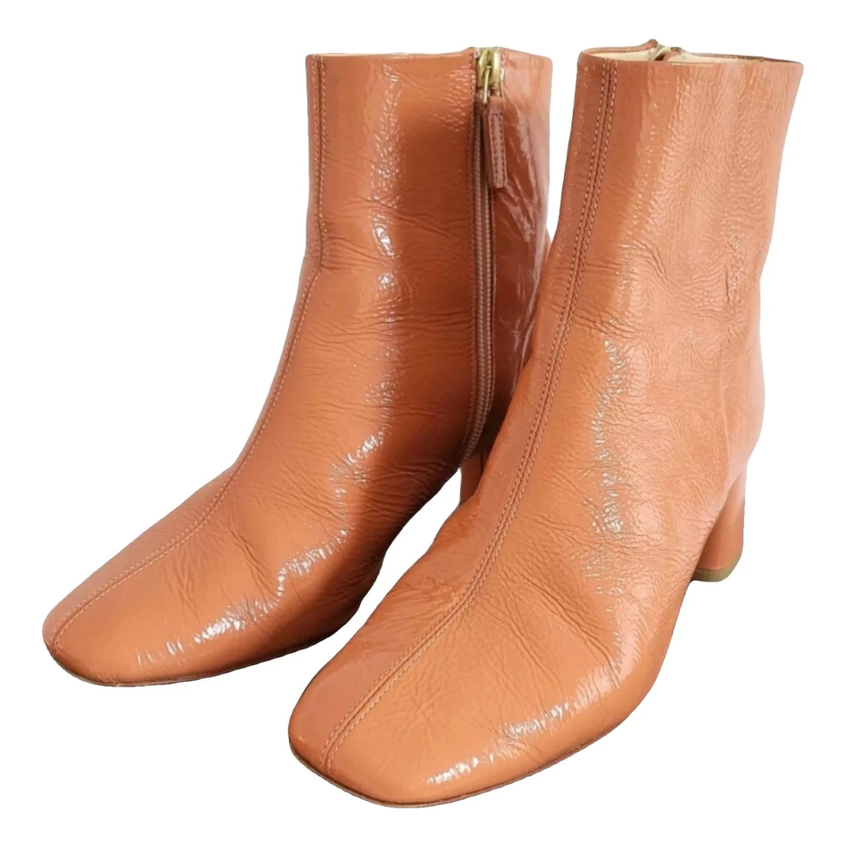 Pre-owned Repetto Leather Boots In Orange