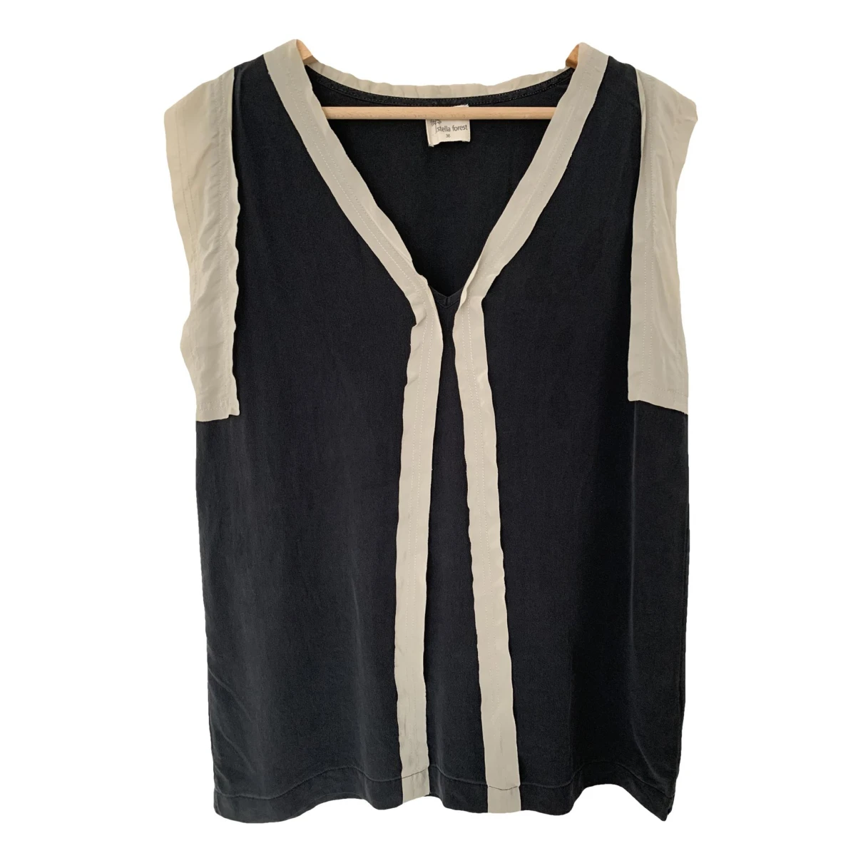 Pre-owned Stella Forest Silk Vest In Black