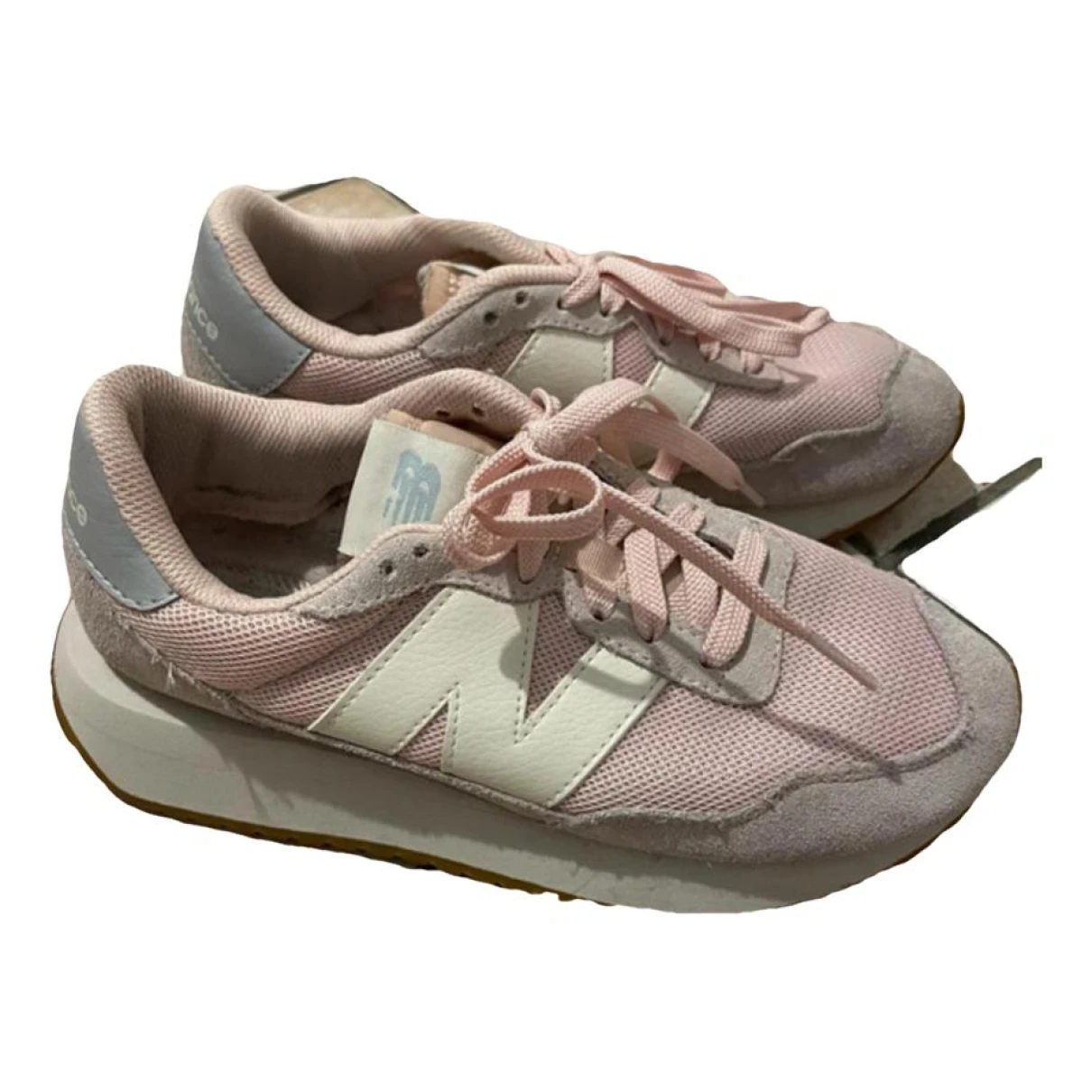 Pre-owned New Balance 574 Cloth Trainers In Pink