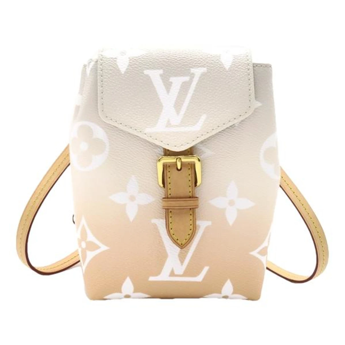 Pre-owned Louis Vuitton Palm Springs Cloth Backpack In Grey