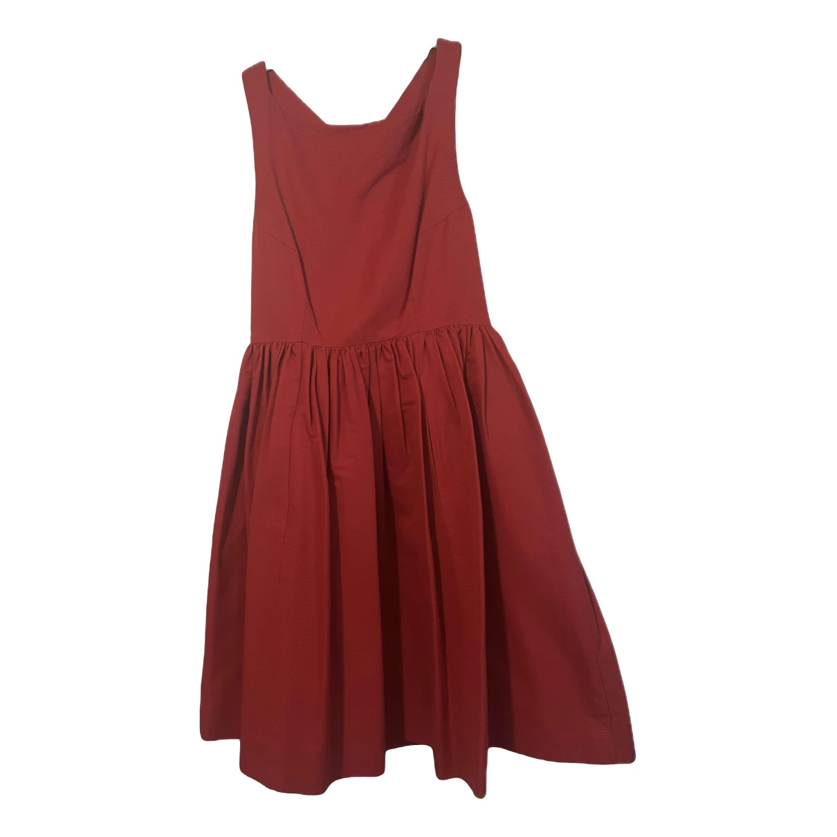 Pre-owned Kate Spade Silk Mid-length Dress In Red
