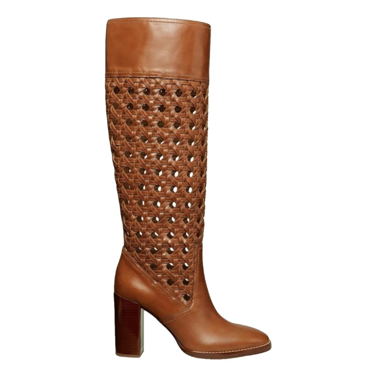 Pre-owned Tory Burch Leather Boots In Brown