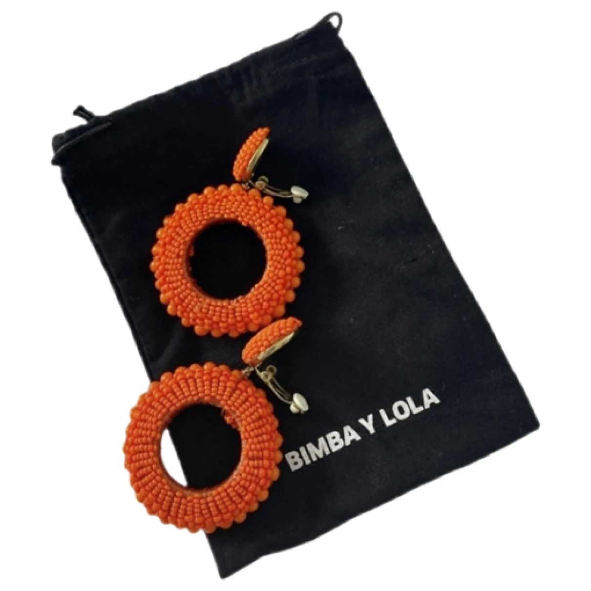 Pre-owned Bimba Y Lola Earrings In Orange