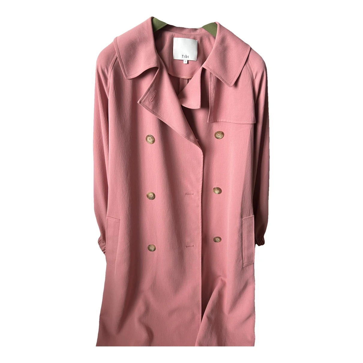 Pre-owned Tibi Trench Coat In Pink