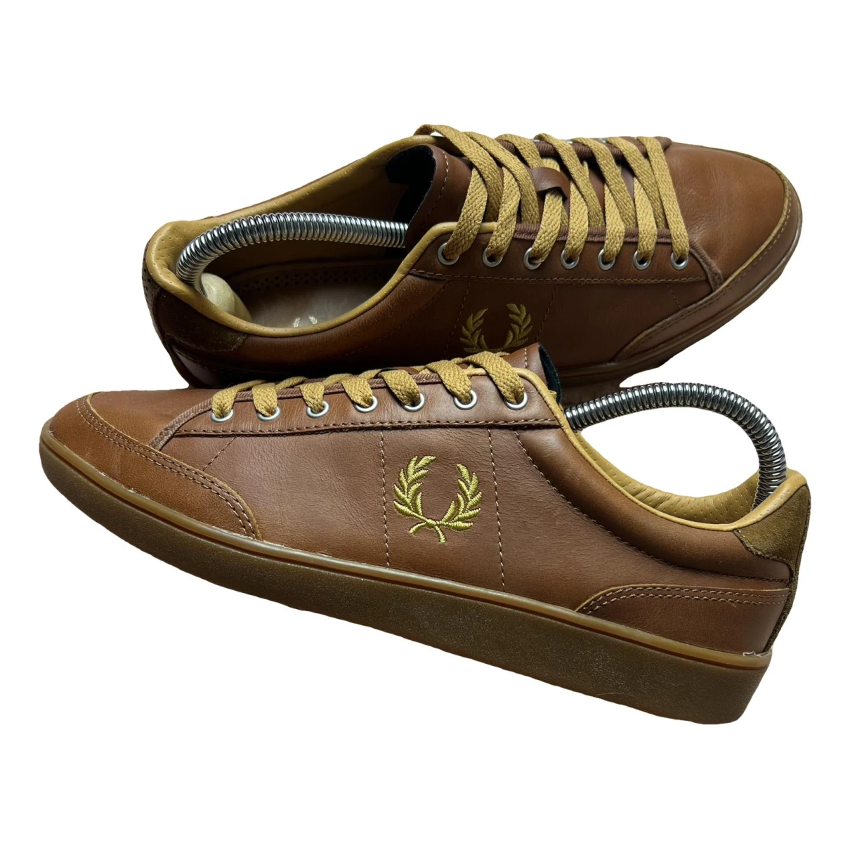 Pre-owned Fred Perry Leather Boots In Brown