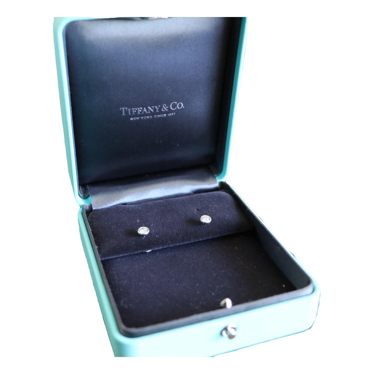 Pre-owned Tiffany & Co Elsa Peretti Platinum Earrings In Metallic