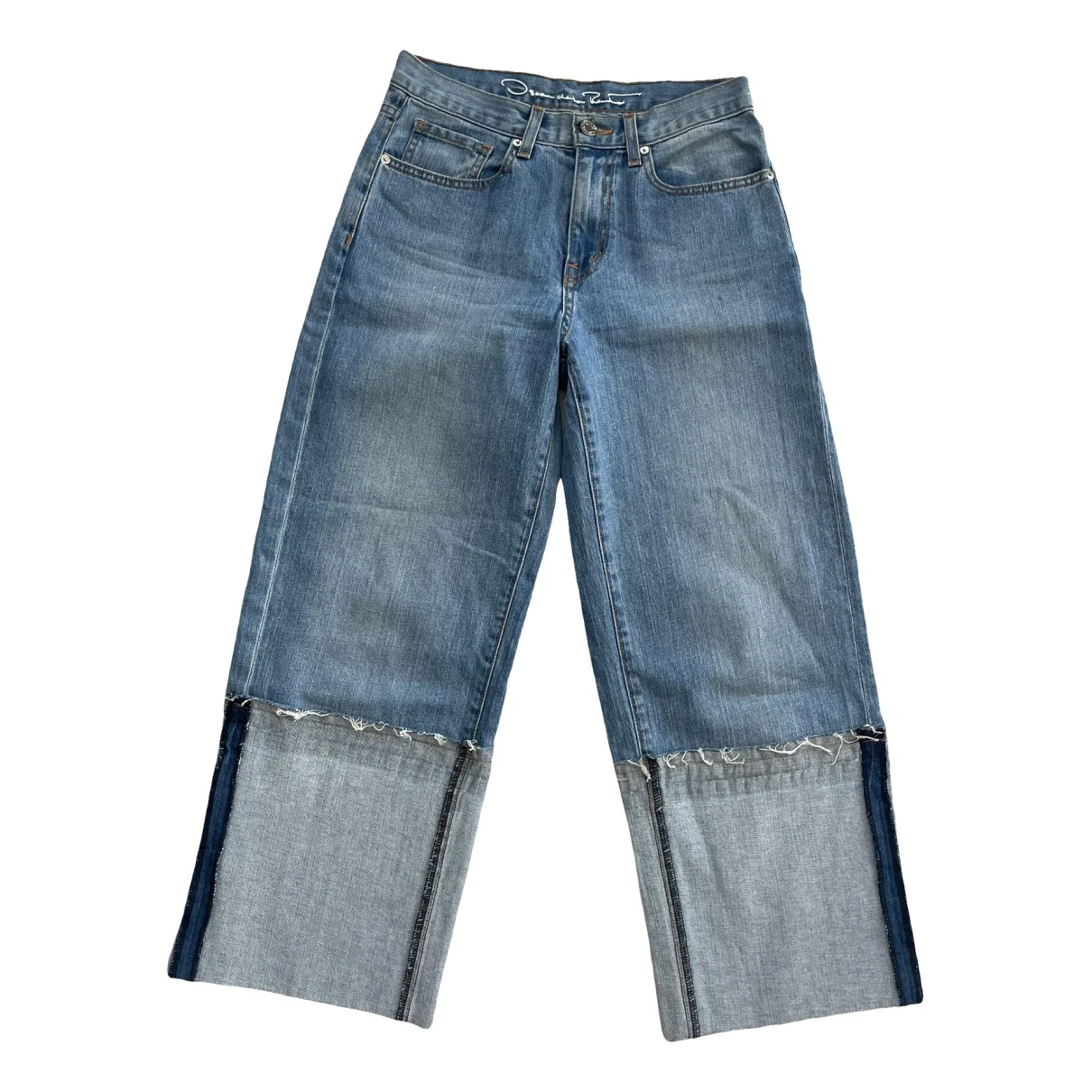 Pre-owned Oscar De La Renta Large Jeans In Blue