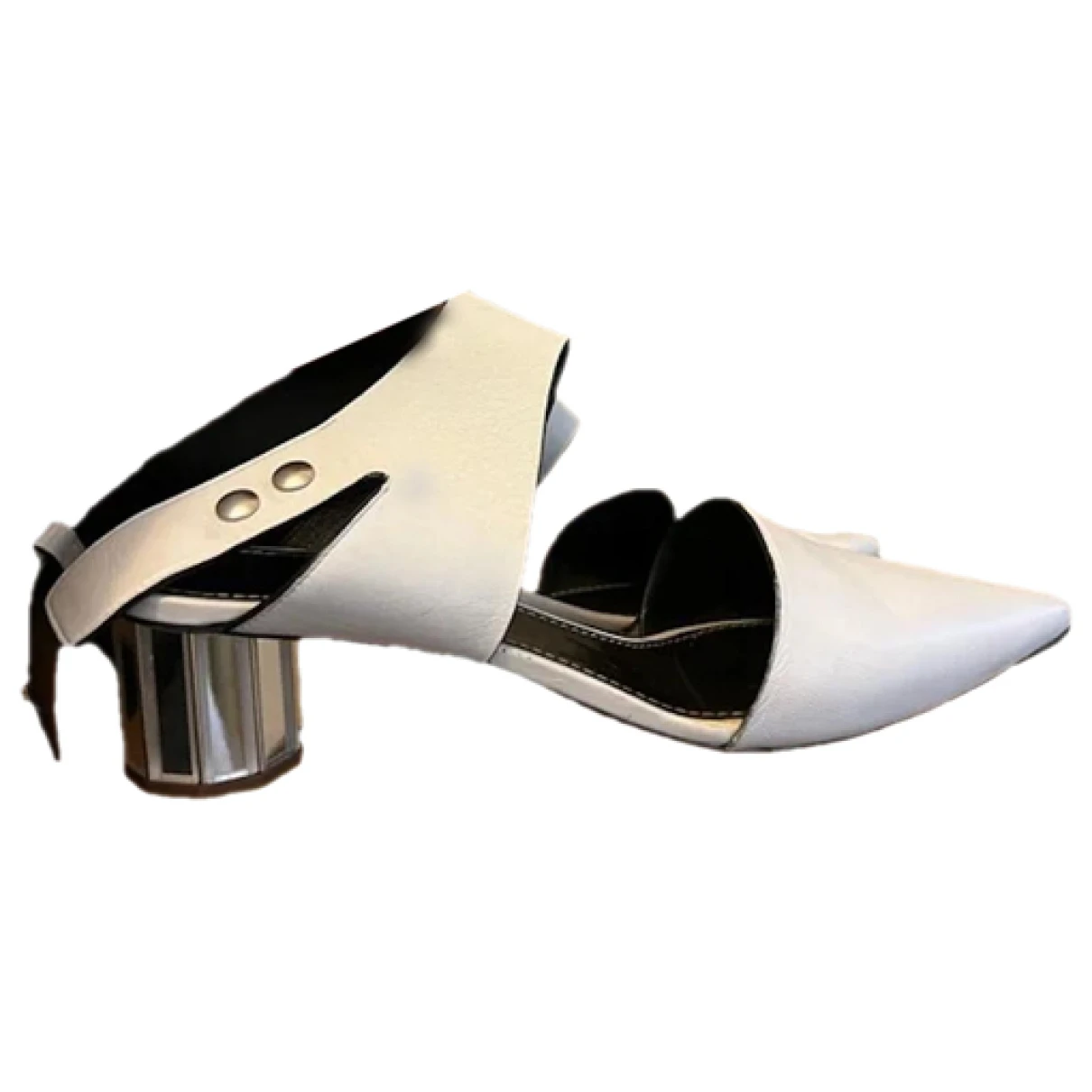 Pre-owned Proenza Schouler Leather Heels In White