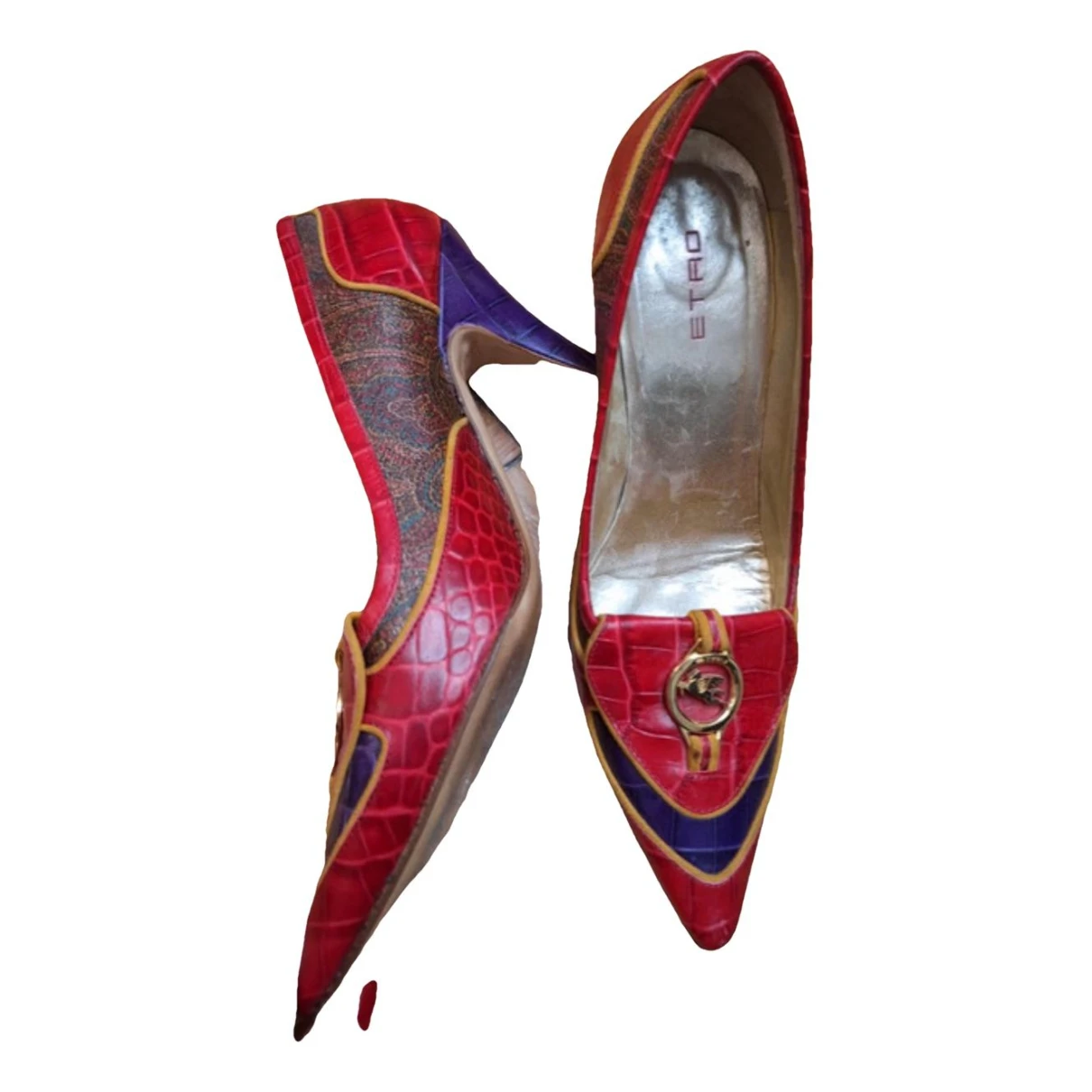 Pre-owned Etro Leather Heels In Red