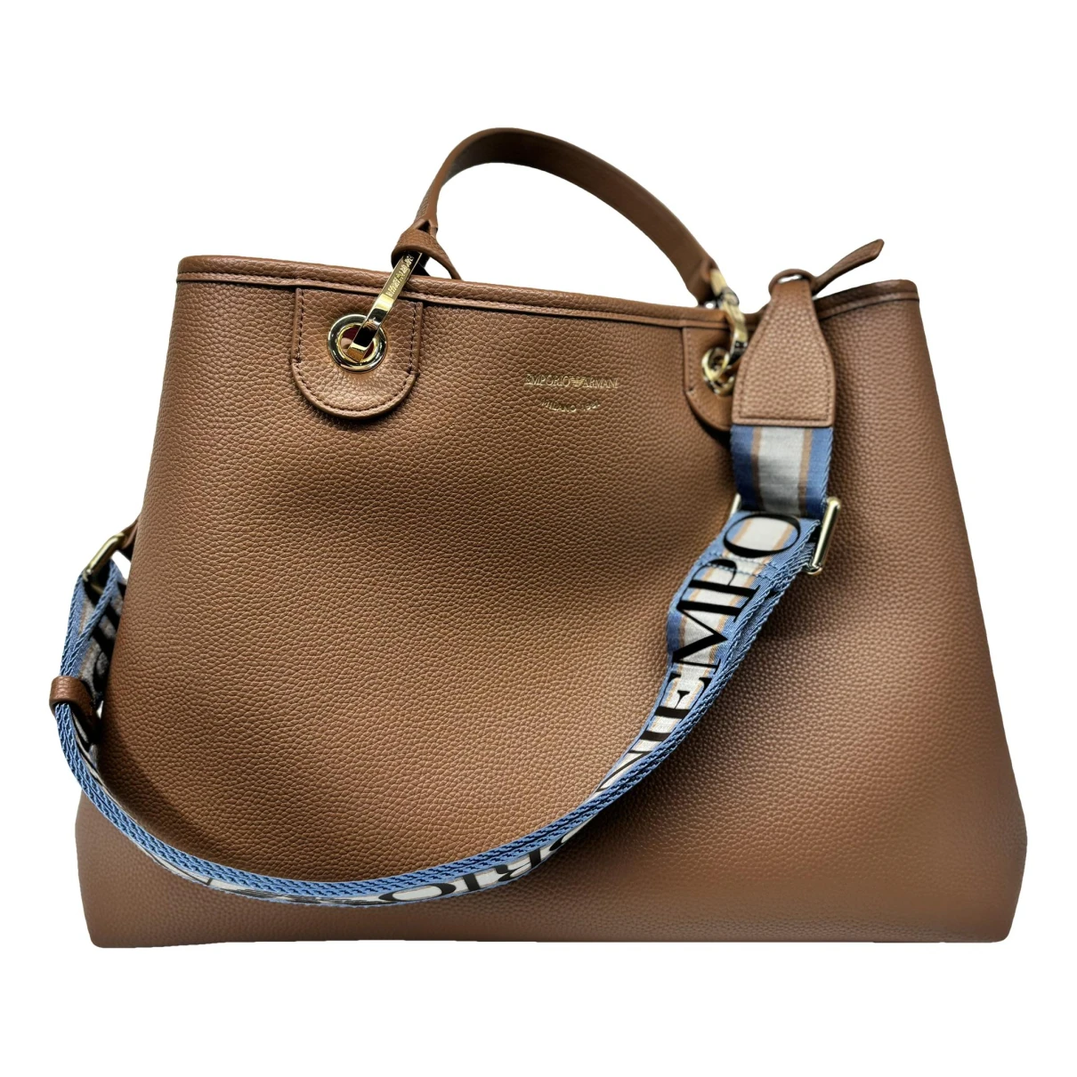 Pre-owned Emporio Armani Leather Handbag In Brown