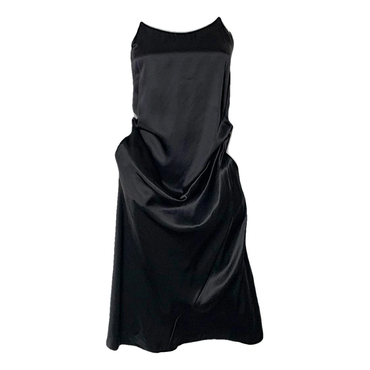 Pre-owned Nehera Silk Mid-length Dress In Black