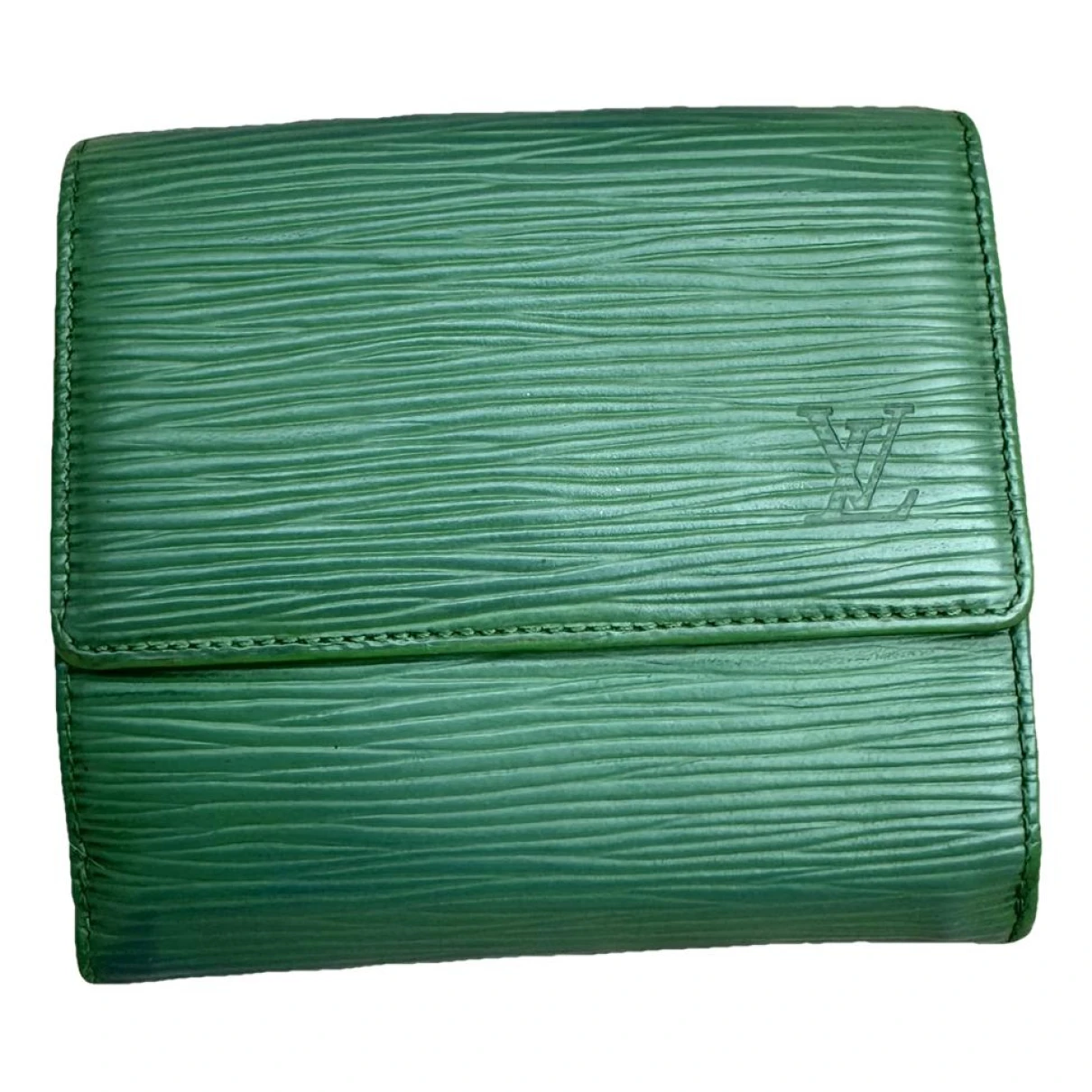 Pre-owned Louis Vuitton Leather Wallet In Green