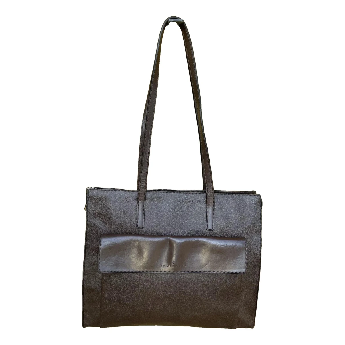 Pre-owned Trussardi Leather Tote In Brown