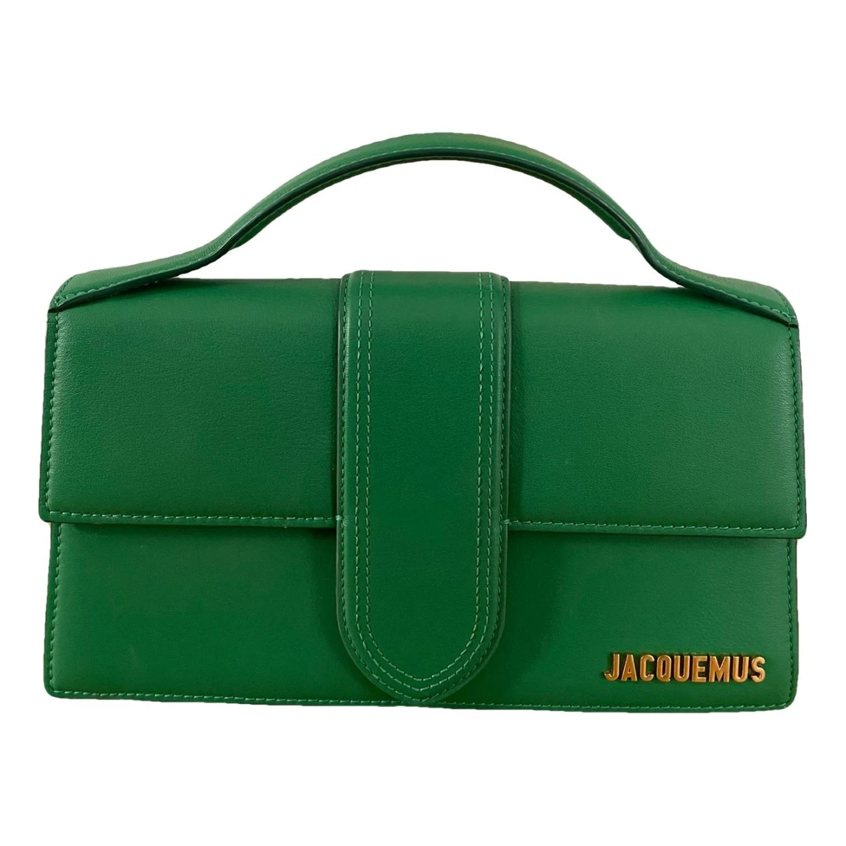 Pre-owned Jacquemus Le Bambino Leather Handbag In Green