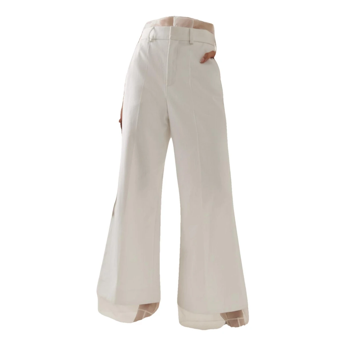 Pre-owned Rosie Assoulin Trousers In White