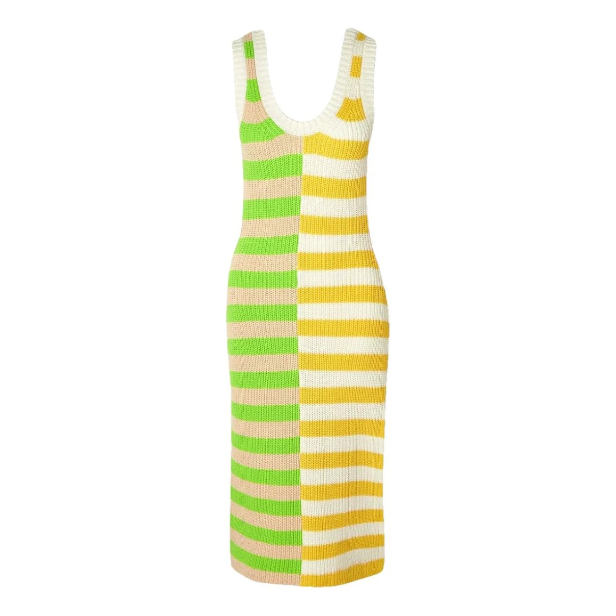 Pre-owned Staud Mid-length Dress In Multicolour