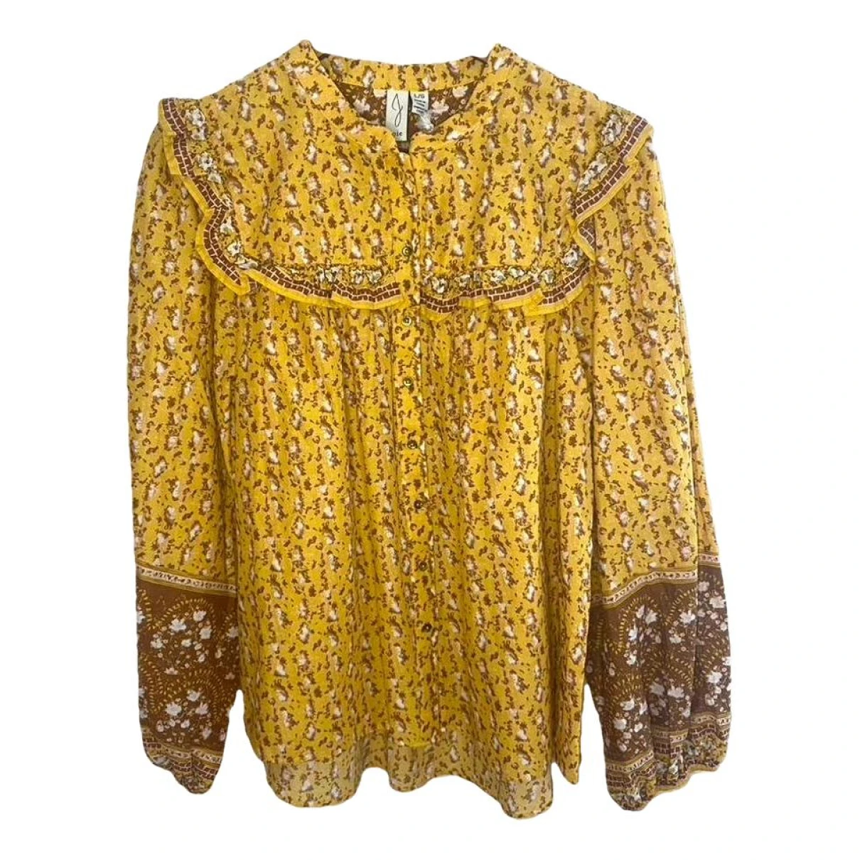 Pre-owned Joie Blouse In Yellow