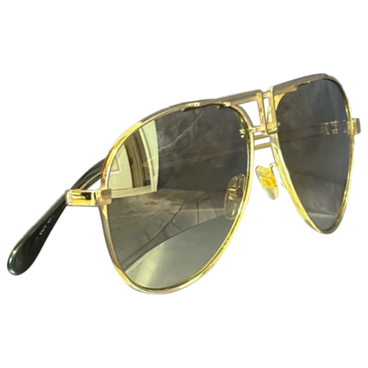 Pre-owned Givenchy Aviator Sunglasses In Gold