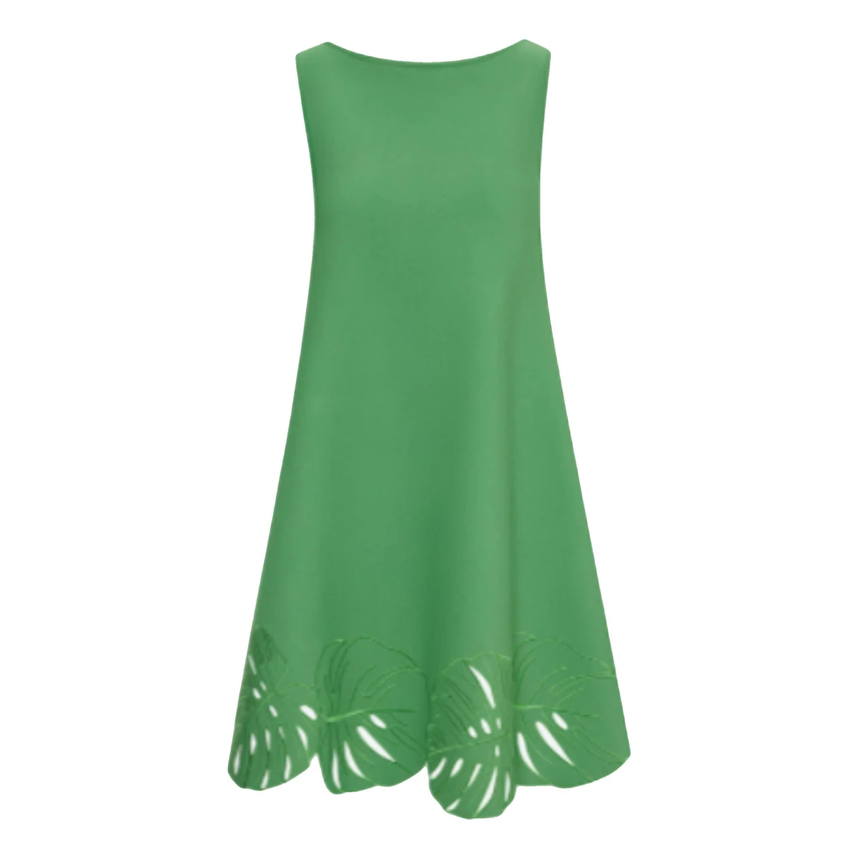 Pre-owned Oscar De La Renta Mid-length Dress In Green