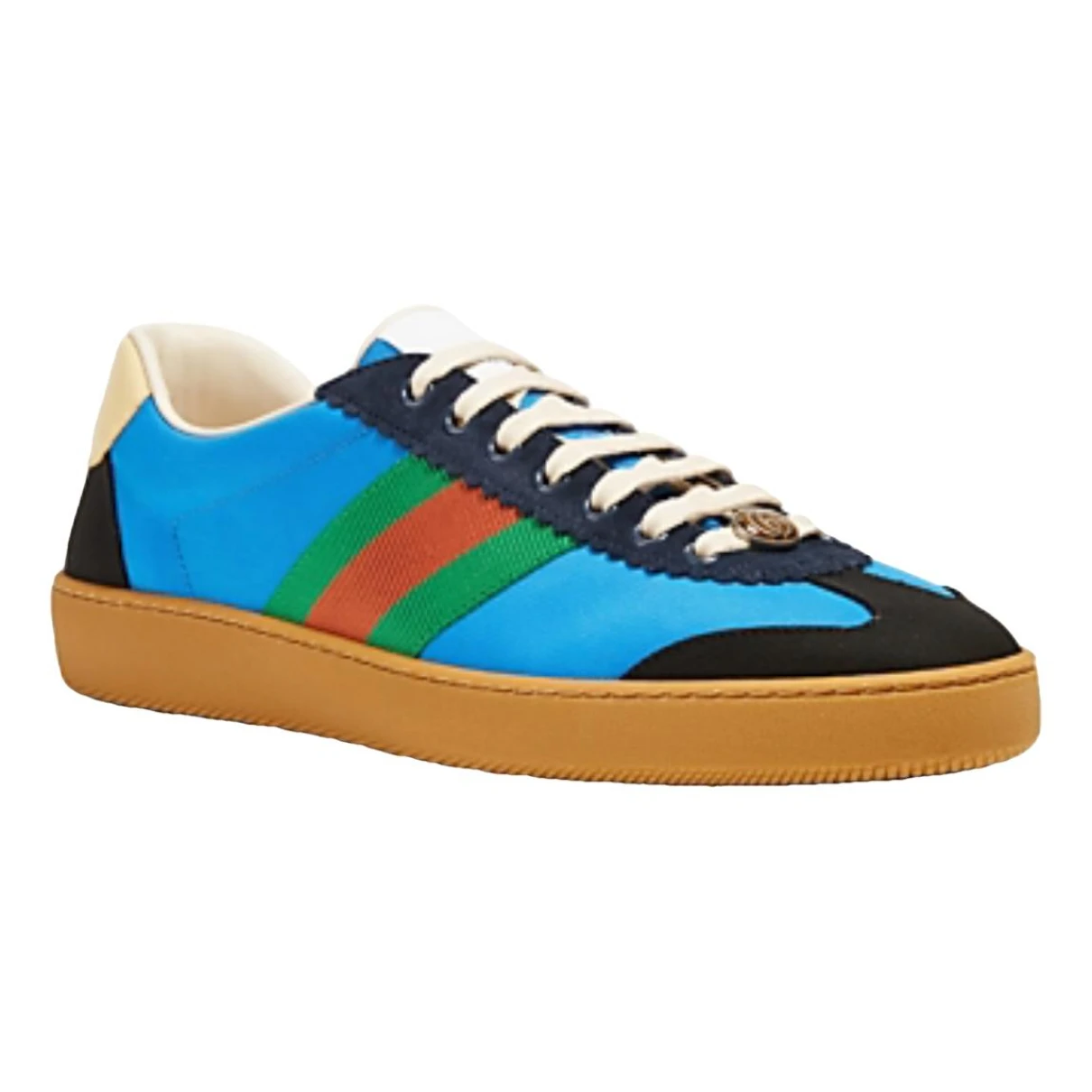Pre-owned Gucci G74 Cloth Low Trainers In Blue