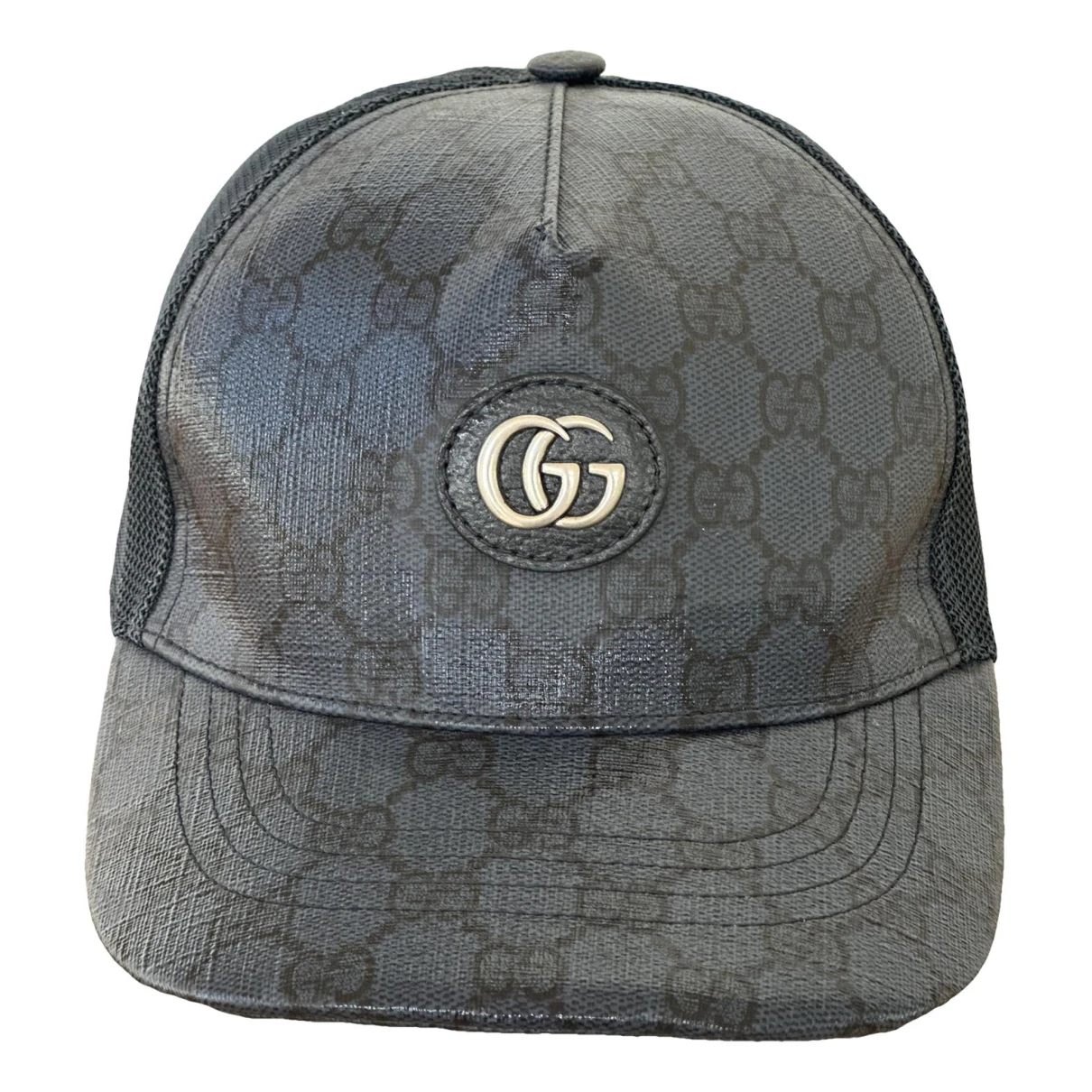 Pre-owned Gucci Vinyl Hat In Navy