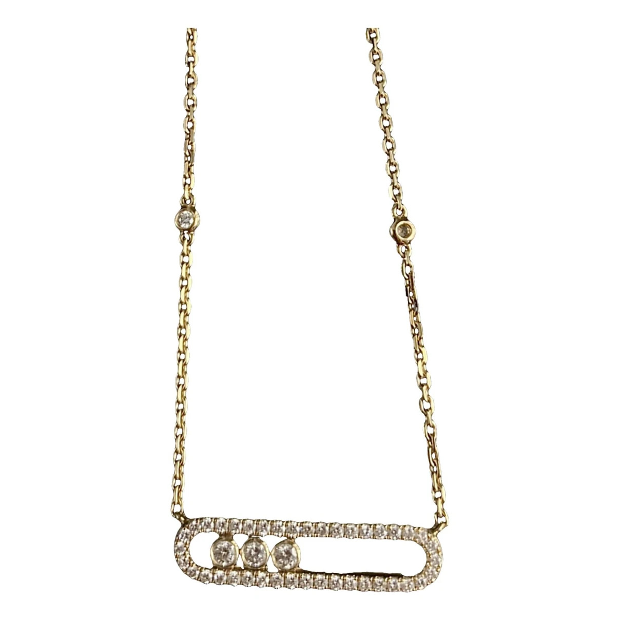 Pre-owned Messika Move Classique Yellow Gold Necklace