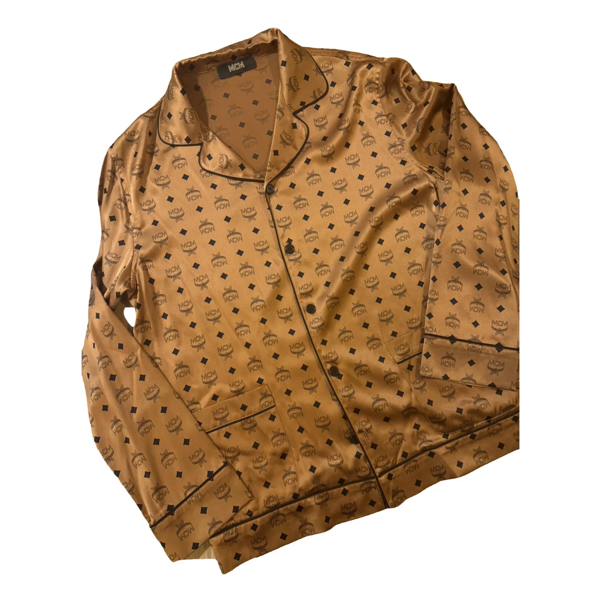 Pre-owned Mcm Silk Shirt In Gold