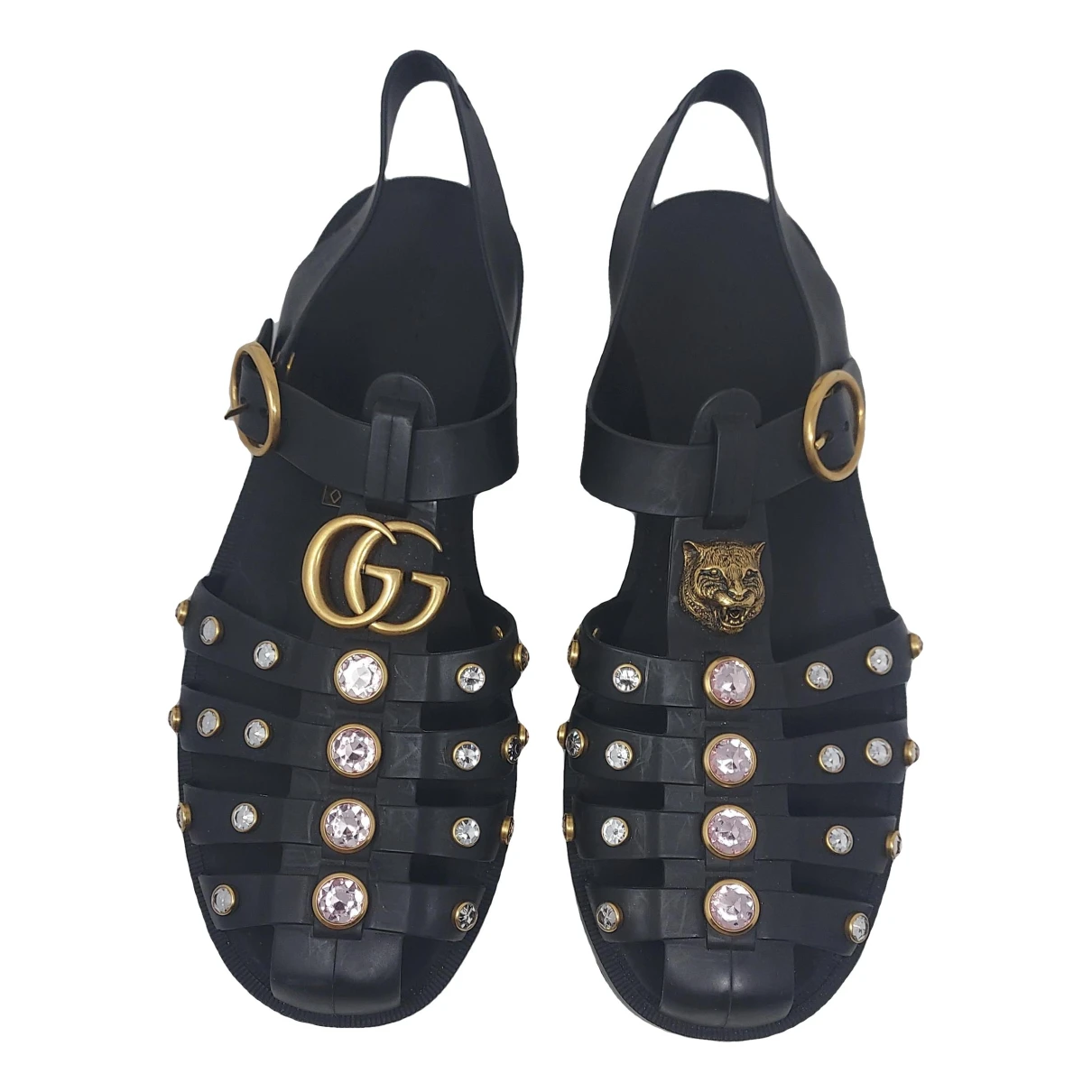Pre-owned Gucci Sandal In Black