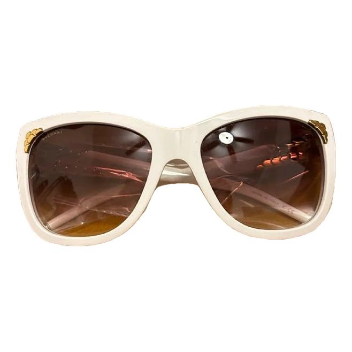 Pre-owned Bvlgari Sunglasses In White