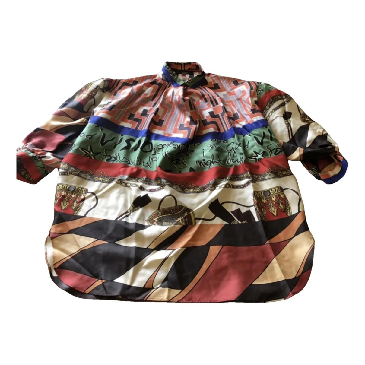 Pre-owned Max Mara Silk Shirt In Multicolour