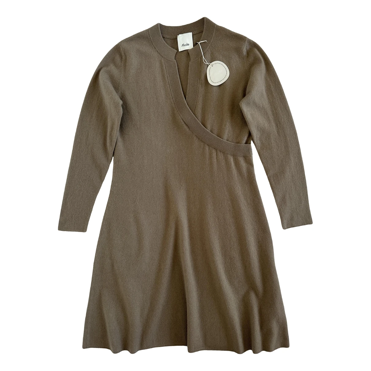 Pre-owned Allude Cashmere Dress In Brown