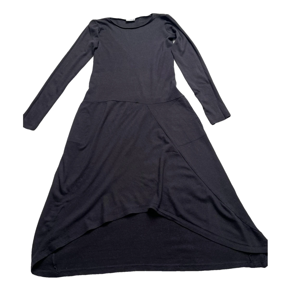 Pre-owned Brunello Cucinelli Wool Mid-length Dress In Navy
